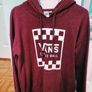 Vans maroon checker hoodie